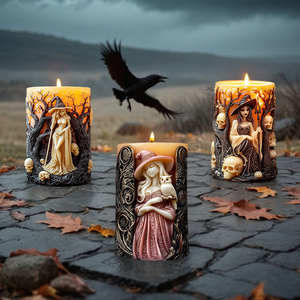 DUMO <span class=keywords><strong>Halloween</strong></span> 3d stampo in Silicone per candele per decorazione regalo di aromaterapia stile ritratto strega - Product Image 4