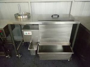 F030 Shineho <b>High</b> Quality Equipment Stainless Steel Commercial Breading <b>Table</b> With Motor for Restaurant <b>Kitchen</b> Breading <b>Table</b> f - Product Image 6