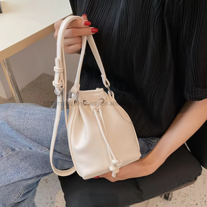 New Casual Mini Ladies Hand Bags Female PU Leather <b>Small</b> Single Shoulder Crossbody Bag <b>Bucket</b> Leather Bag Tanjing - Product Image 6