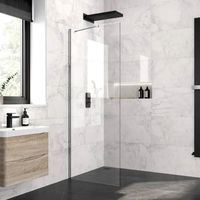 Verre de douche givré Rivacy Panneau de verre de douche simple fixe de 8mm d'épaisseur, antidérapant et facile à nettoyer, certifié SGCC pour salle de bain