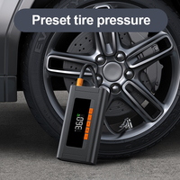 Démarreur de voiture et moto numérique portable N10-6000 avec compresseur d'air, gonfleur de pneus, batterie externe 6000 mAh et lumière intégrée