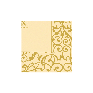Napkin 2 ply 33x33 cm, gold design, 20 pcs/pack - Product Image 1