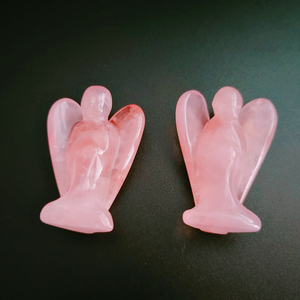 Angelo in Quarzo Rosa Intagliato Fai-da-Te, Ornamento in Cristallo Semi-Prezioso, Design Più Popolare in Vendita - Product Image 5
