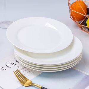Assiettes à salade et à dessert en céramique blanche, en gros, directement de l'usine, pas cher, 5-8 pouces, faible MOQ, approuvé par la FDA, en stock pour restaurants et hôtels - Product Image 6