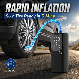 Compresseur d'air numérique portable YILIE P008-5 6000 mAh <span class=keywords><strong>pour</strong></span> voiture, vélo et ballons – Vente en gros usine - Product Image 1