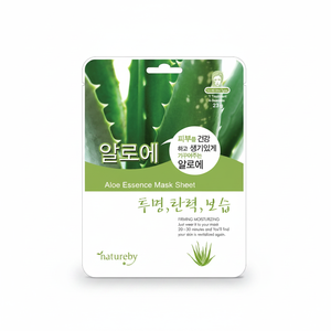 NATUREBY 23g Aloe Facial Sheet Pack Hydratant Produit de soins à domicile pour peau sèche pour le visage et le corps Fabriqué en Corée Certifié CEJ BEAUTY - Product Image 2