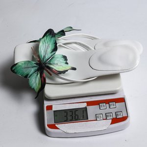 Q12 Cross Border Niche Temperament butterfly One-piece slippers New Spring and Summer Season Slim <b>Heel</b> square <b>Toe</b> High <b>Heels</b> - Product Image 6