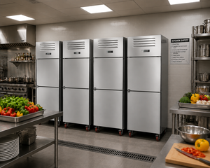 Refrigerador Vertical Comercial de Acero Inoxidable de 2 Puertas - Refrigerador Doble para Restaurante y Cocina, Enfriamiento Potente y Rápido - Product Image 6