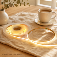 Bande LED COB en gros OEM ODM 12V 24V 320 480 528 puces/m 8mm Garantie 3 ans BIS ETL UKCA CE RoHS Éclairage flexible pour meubles