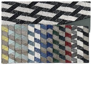 Fabricant Personnalisé 100% Polyester Bleu Gris Lettres Géométriques Chenille Jacquard Tissu d'<span class=keywords><strong>ameublement</strong></span> - Product Image 1