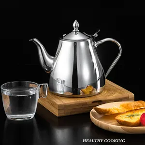 Stainless Steel Cooking Kettle Kettles Cold Water Kettle With Filtering Metal Teapot 1.0L 1.5L Coffee Pot Teapot