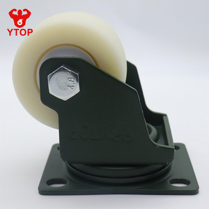 YTOP Nylon(MC)+Manganstahl 3-Zoll Weiße Schwenkbare Bremsrollen für Schränke Mittelschwere Industrieräder mit 900KG Tragfähigkeit - Product Image 5