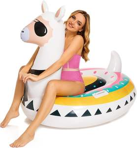 Flotador Inflable de PVC con Diseño de Llama, para Piscina, para Adultos, 63"Lx43"W, Divertido y Relajante - Product Image 1