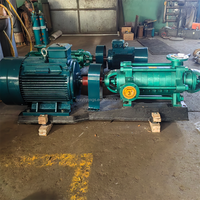 Pompa Air Booster Sentrifugal Hisap Ujung Baja Tahan Karat Bertekanan Ultra Tinggi Bertenaga Motor AC 7.5-75kW 60m-500m Head Drain