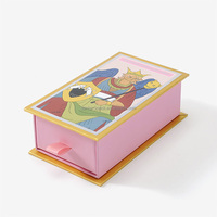Boîte de jeu de cartes de luxe personnalisée avec ouverture coulissante et ruban, emballage haut de gamme pour poker, tarot, astrologie et jeux de cartes d'anime