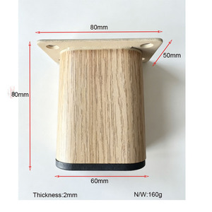 Modern Heavy Duty Strong Wood-grain Finished Iron Furniture Legs for Sofa Living Room TV Stand Dresser & Cabinet - Product Image 1