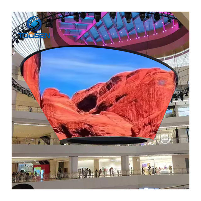 OEM Service Curved Full Color P1.8-P4 Soft LED Screen IP65 7680Hz Durable Flexible Video Wall for Shopping Mall Graphics Brand