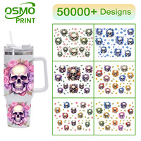 Autocollants UV DTF pour tasses OSMO prêts à être expédiés, 40 oz, motif lapin, transferts UV DTF pour gobelets, autocollants UV DTF pour tasses