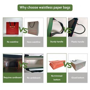 Sacs en papier cadeau blancs grand format, personnalisables avec logo, écologiques, recyclables, durables, résistants à la décoloration, avec pelliculage - Product Image 2
