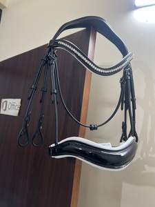 Bridon en cuir de haute qualité, produits équestres haut de gamme, confortable et durable, cuir véritable - Product Image 2