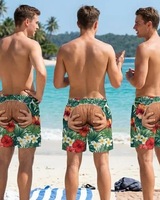 Maillot de bain amusant à illusion d'optique pour hommes, short de bain imprimé 3D avec motif de tuxedo, idéal pour les fêtes à la plage