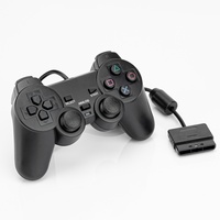 Manette de jeu pour PS2 avec moteur de vibration, bouton Turbo, gyroscope six axes - Filaire pour PS2/PC