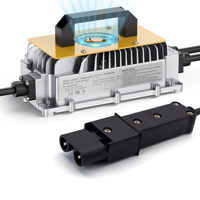 Chargeur de batterie lithium-ion intelligent LiFePO4 48V 72V IP67 haute puissance 15A 25A pour voiturette de golf électrique, certifié CE FCC ROHS