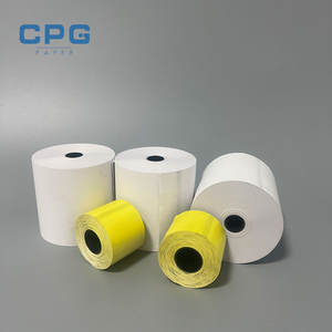 Rouleau de papier thermique sans BPA OEM 80x70mm 65gsm Impression sur toute la surface Papier de reçu pour station-service Café Terminal de carte de crédit - Product Image 1