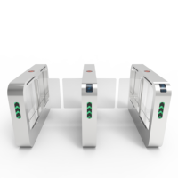 Torniquete de Acceso con Barrera Oscilante de Acero Inoxidable 304, Reconocimiento Facial, RFID y de Vena Palmilar, Control de Acceso IP54 Anti-Seguimiento, Sin Escobillas