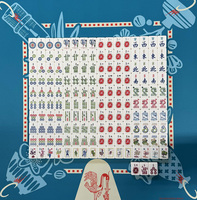 Ensemble de Mahjong Heron OEM personnalisé, écologique et durable, avec tuiles en acrylique gravées et peintes (165 tuiles) pour le Mahjong américain Riichi