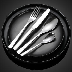 ชุดช้อนส้อมสแตนเลสทรงสี่เหลี่ยม ทนทาน สไตล์ตะวันตก สำหรับงานเลี้ยง ใช้สำหรับผู้ใหญ่ - Product Image 2