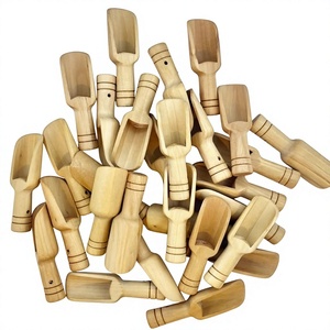 Cuillère de cuisine classique en bois écologique avec manches longs et courts, capacité de 10 à 30 ml pour café, sucre et sel de bain - Product Image 6