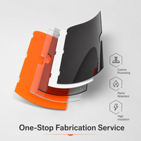 Panneaux incurvés en PMMA transparents et colorés, découpés sur mesure avec précision par CNC, pour pare-brise en acrylique et cloisons intérieures
