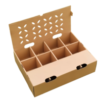 Boîte d'emballage pour fruits ventilée en carton ondulé personnalisée RDY avec séparateur, carton écologique pour produits frais, usine OEM ODM