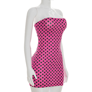 วิวิบลุค D26DS072 ชุดเดรสฤดูร้อนผู้หญิงใหม่เซ็กซี่ลายจุดพิมพ์ลายมินิเดรสปาร์ตี้แบบรัดรูป - Product Image 5