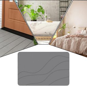 Ensemble de tapis de salle de bain imprimés de haute qualité, tapis de bain antidérapant de luxe avec motif rayé et imperméable pour sols et salles de bain élégants - Product Image 3