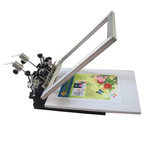 1 Color 3 Station T-shirt bag hold pillow Screen Printer Micro-Adjustable Table Top Manual Silk Screen Printing Machine