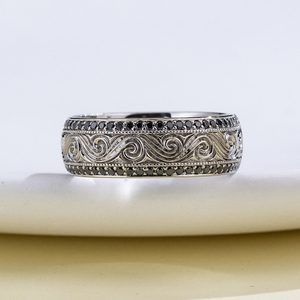 Bague de fiançailles pour femme en diamant jaune palladium taille ovale MSR-2186 - Product Image 4