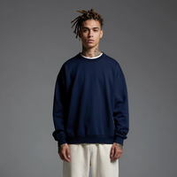 Hauts en molleton bouclette coupe ample style streetwear, imprimés personnalisés, vêtements décontractés pour la vente en gros – Sweats à capuche et pulls molletonnés pour hommes
