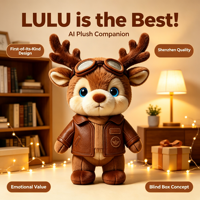 Peluche interactive intelligente en forme de renne, jouet en peluche chantant, cadeau de Noël pour enfants