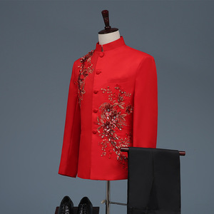 Nuevo traje de actuación transpirable de otoño tejido <span class=keywords><strong>para</strong></span> <span class=keywords><strong>hombre</strong></span>, traje ajustado de escenario Formal, traje de coro de anfitrión <span class=keywords><strong>juvenil</strong></span> - Product Image 2