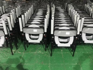 เก้าอี้ห้องน้ำสีดำพับได้ง่ายทำจากเรซินดีไซน์ AJ-710B สำหรับโรงพยาบาลกลางแจ้งดีไซน์สมบูรณ์แบบ - Product Image 5