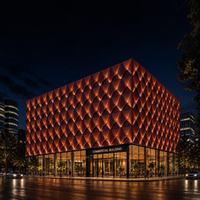 Revêtement en panneaux d'aluminium modulaires PVDF / Revêtement en poudre ignifuge et imperméable pour système de façade de bâtiment commercial