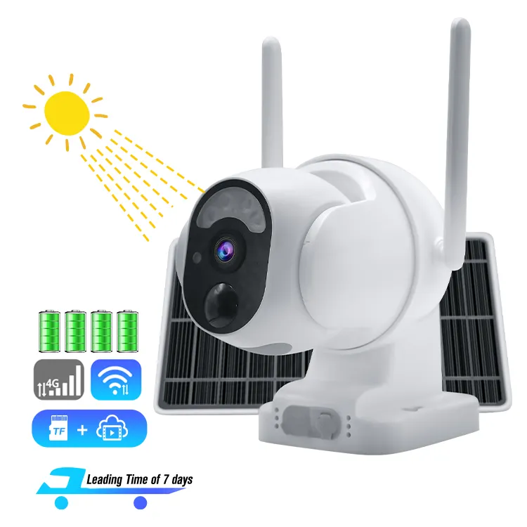 Small Surveillance Low Powered Consumption Security 4G WIFI Outdoor Cctv Solar Camera With Sim Card