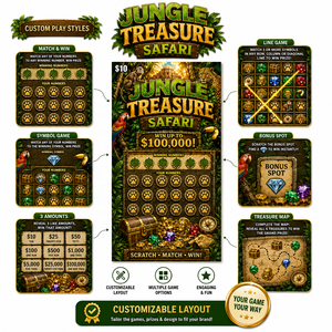 Billets de loterie à gratter personnalisés en gros, emballage en rouleau, règles de jeu gagnant, échantillon DIY, cartes-cadeaux promotionnelles - Product Image 4