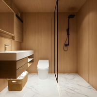Salle de bain modulaire compartimentée humide/sèche à montage rapide pour camping, usage extérieur, atelier, parc, structure en acier, écologique