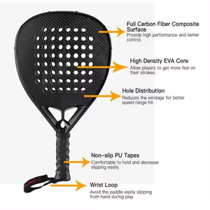 Versión mejorada 12K 18K cabeza de carbono Protector personalizado Pala Paddle raqueta de tenis raqueta De <span class=keywords><strong>Padel</strong></span> - Product Image 3