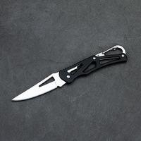 Mini couteau pliant de poche avec mousqueton, lame en acier inoxydable, couteau porte-clés EDC portable pour le camping en plein air et l'usage quotidien