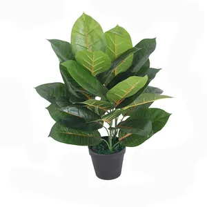 Hot Koop Kunstmatige Kleine Planten Kleine Faux Scindapsus Aureus Planten Voor Thuis Tafel Decor