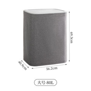 Migliori vendite pieghevole in plastica sporco organizzatore di vestiti portatile supporto separazione cesto lavanderia con coperchio per il bagno - Product Image 6